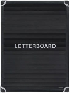 Bi-Office Black Frame Grooved Letter Board